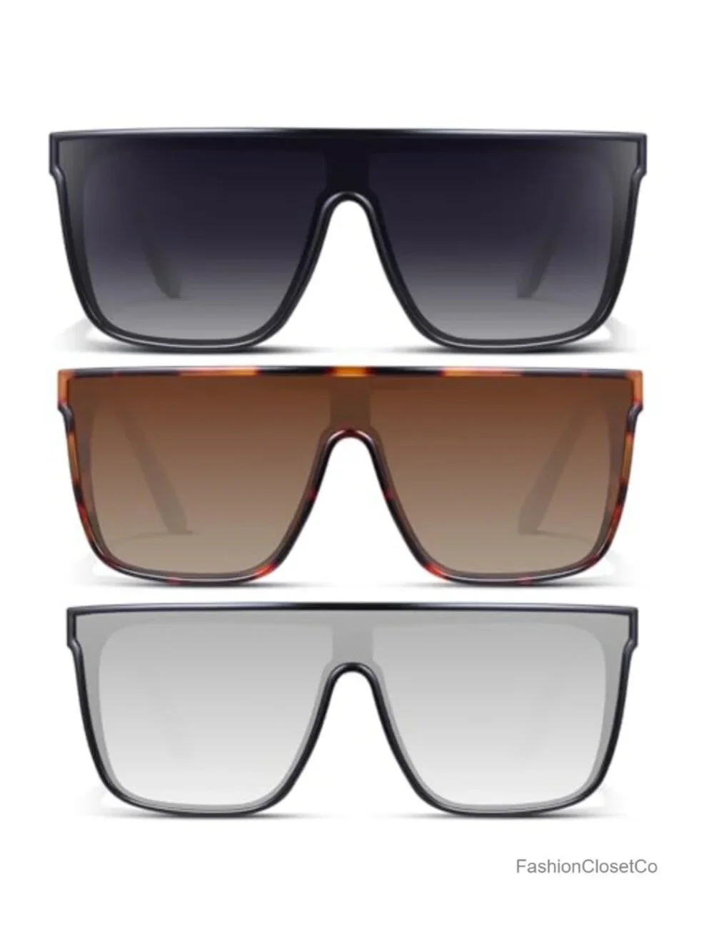 Vintage Oversized Square Sunglasses Women UV Protection